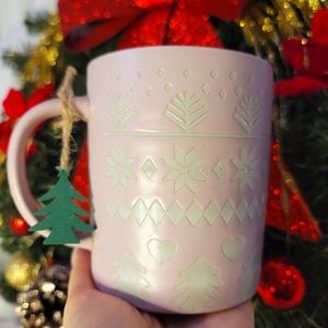 ✨Pink Christmas mug Pink sweater Christmas mug with Christmas Trees Pinkmas mug